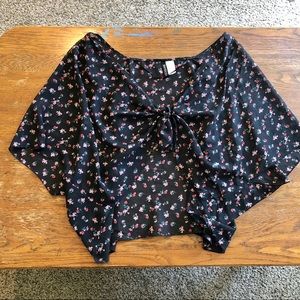 Divided floral shawl